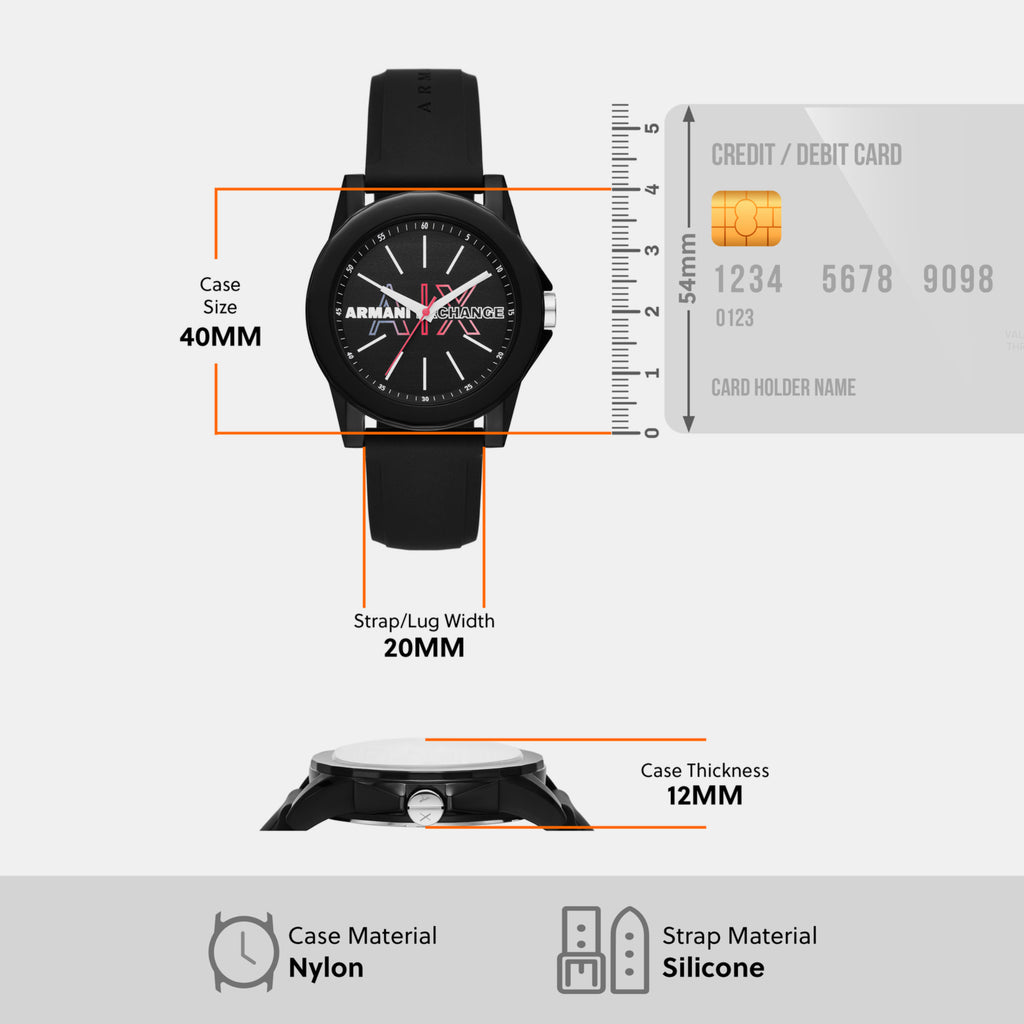 Armani Exchange Nylon Round watch