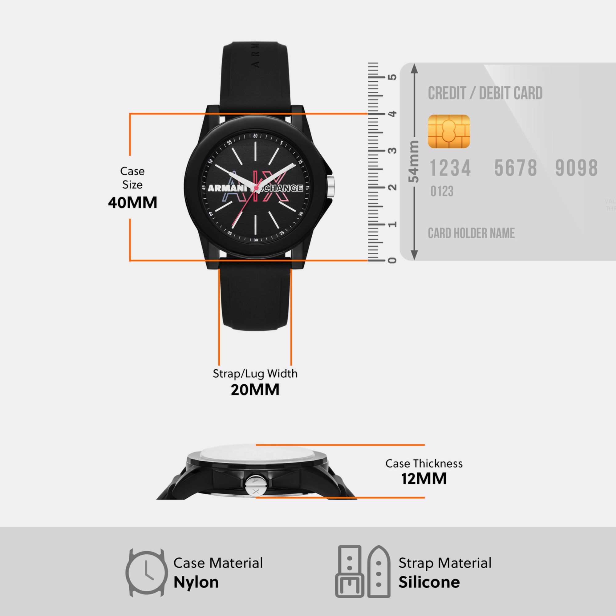 Armani Exchange Nylon Round watch