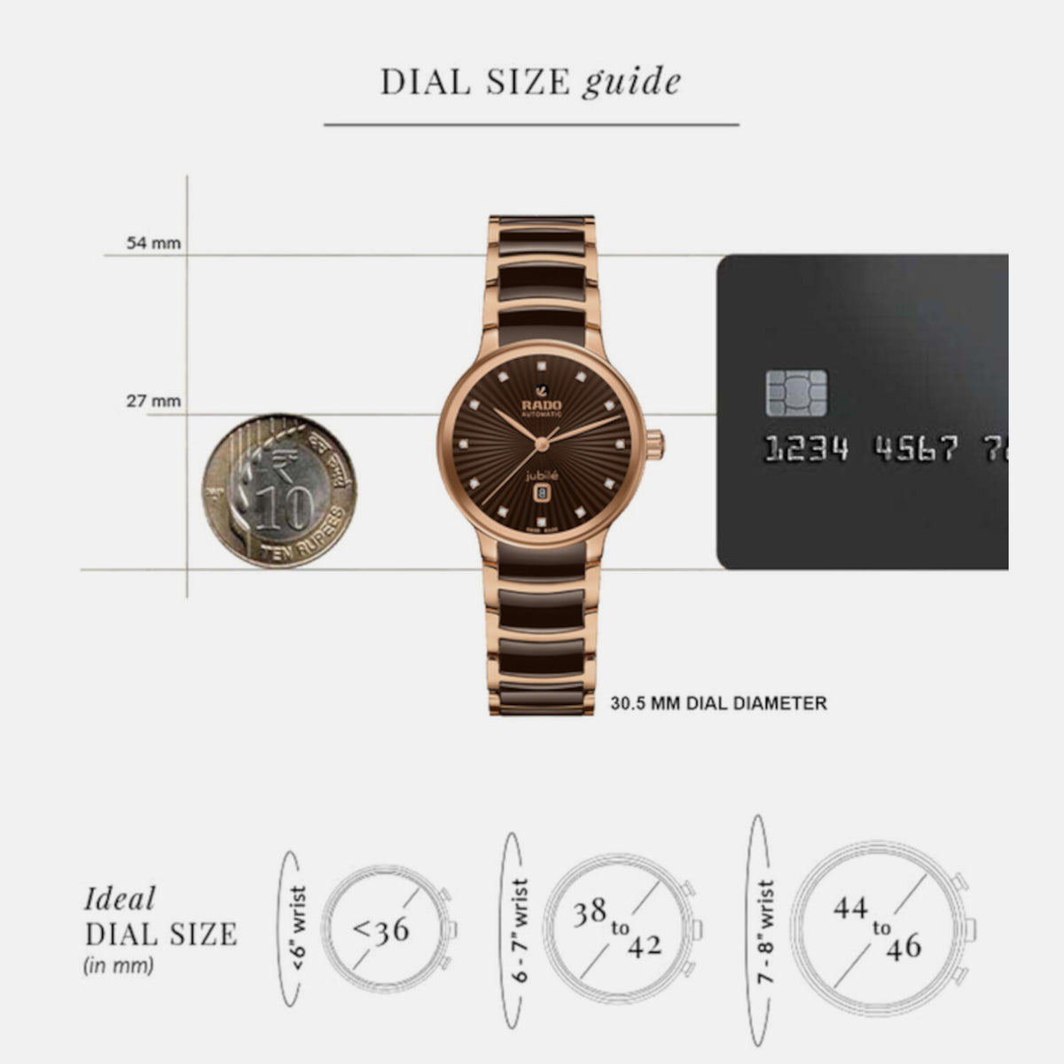 Rado Unisex Round Brown watch