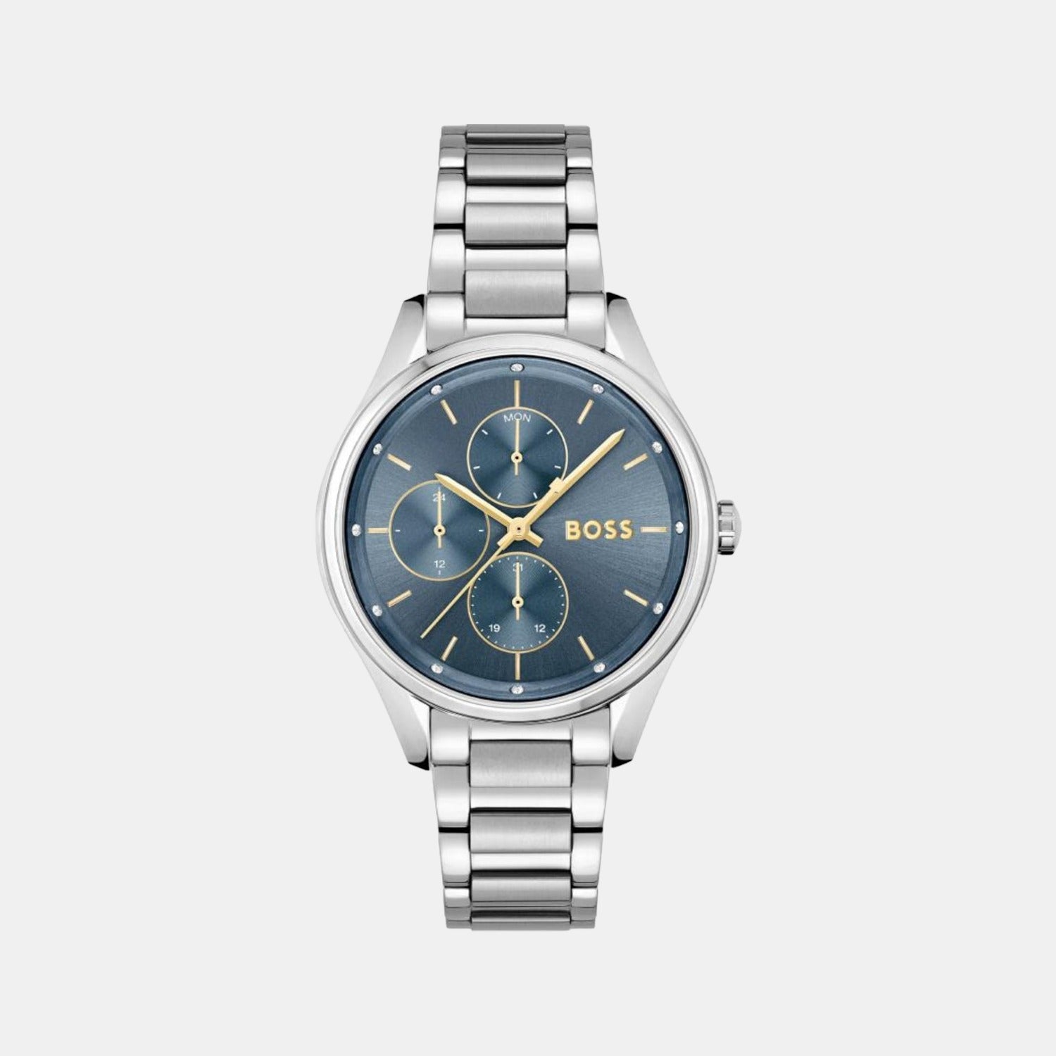 Boss Round Blue Analog watch