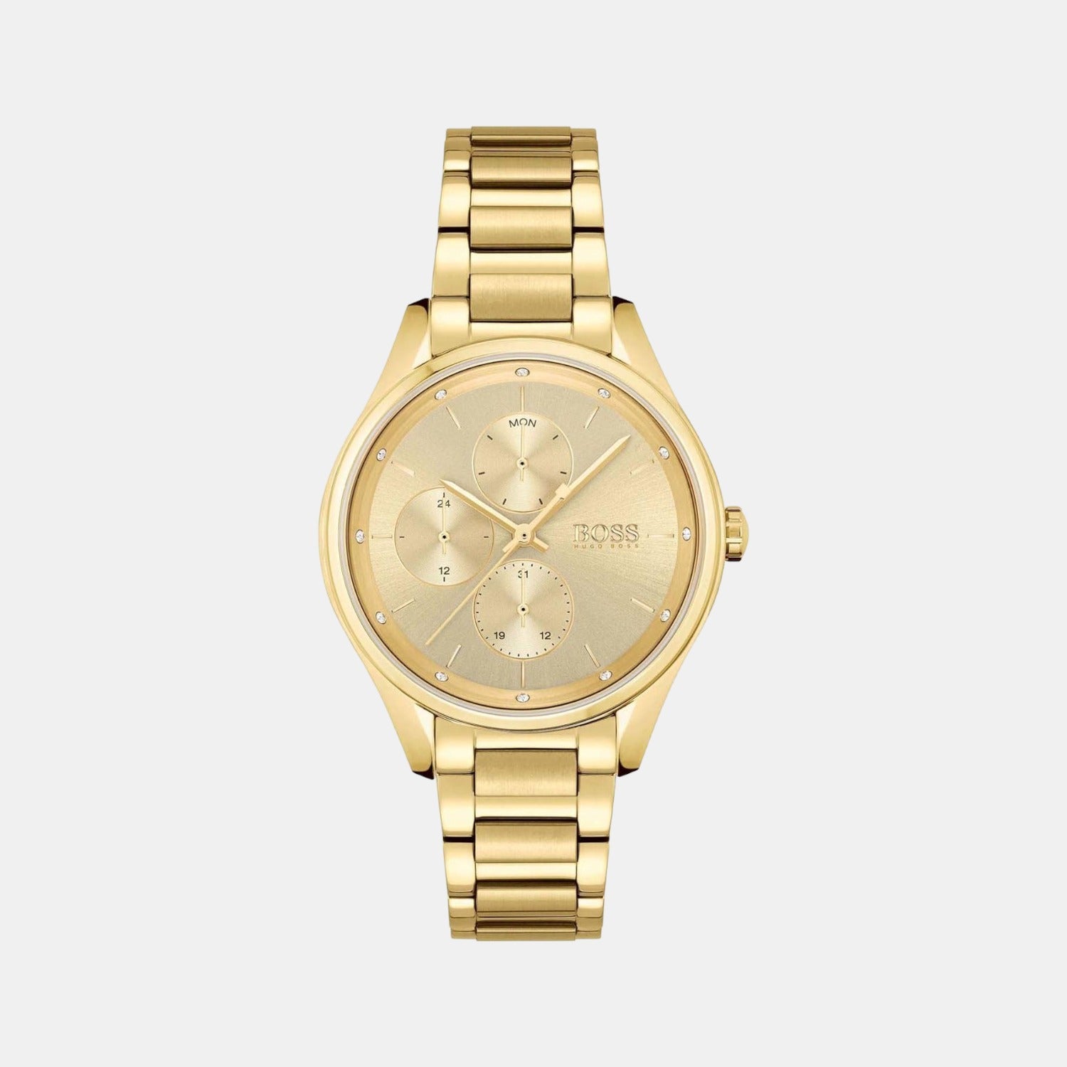 Boss Round Gold Chronograph watch