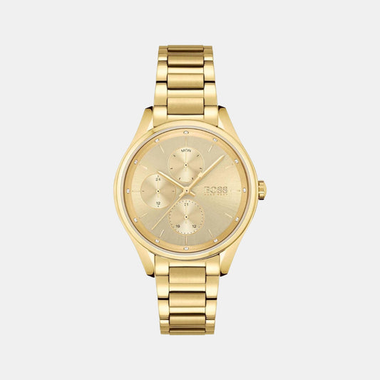 Female Gold Stainless Steel Chronograph Watch 1502584