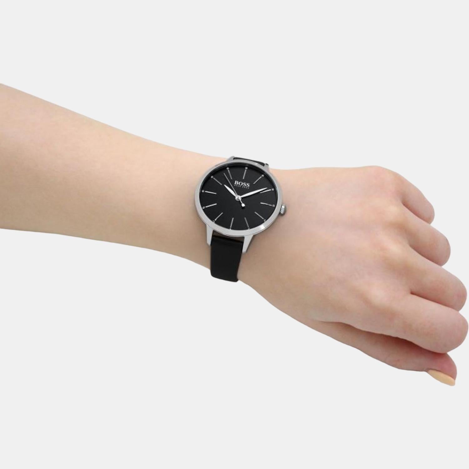 Boss Leather Black watch