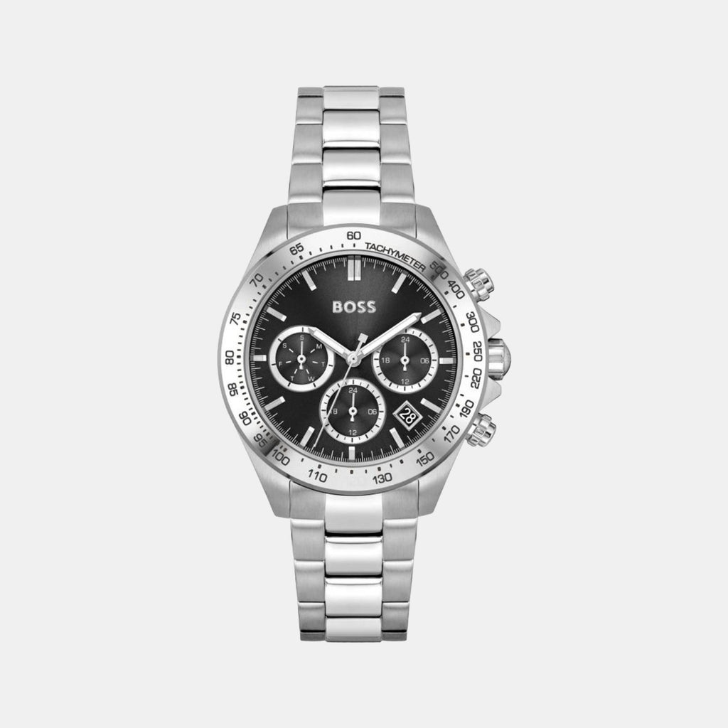 Boss Round Black Chronograph watch