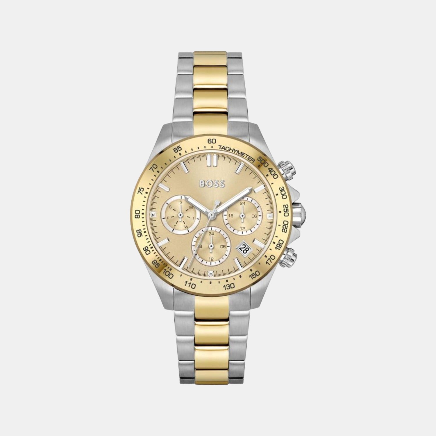 Boss Round Gold Chronograph watch