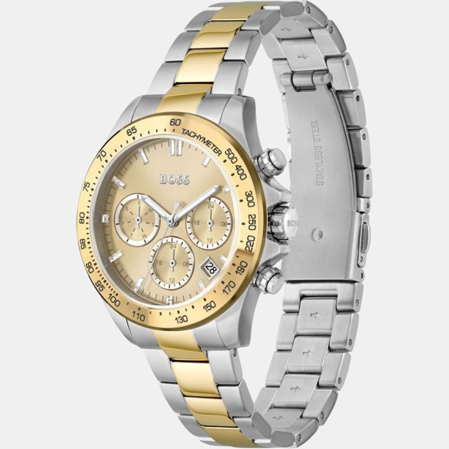 Hugo boss gold on sale and silver watch