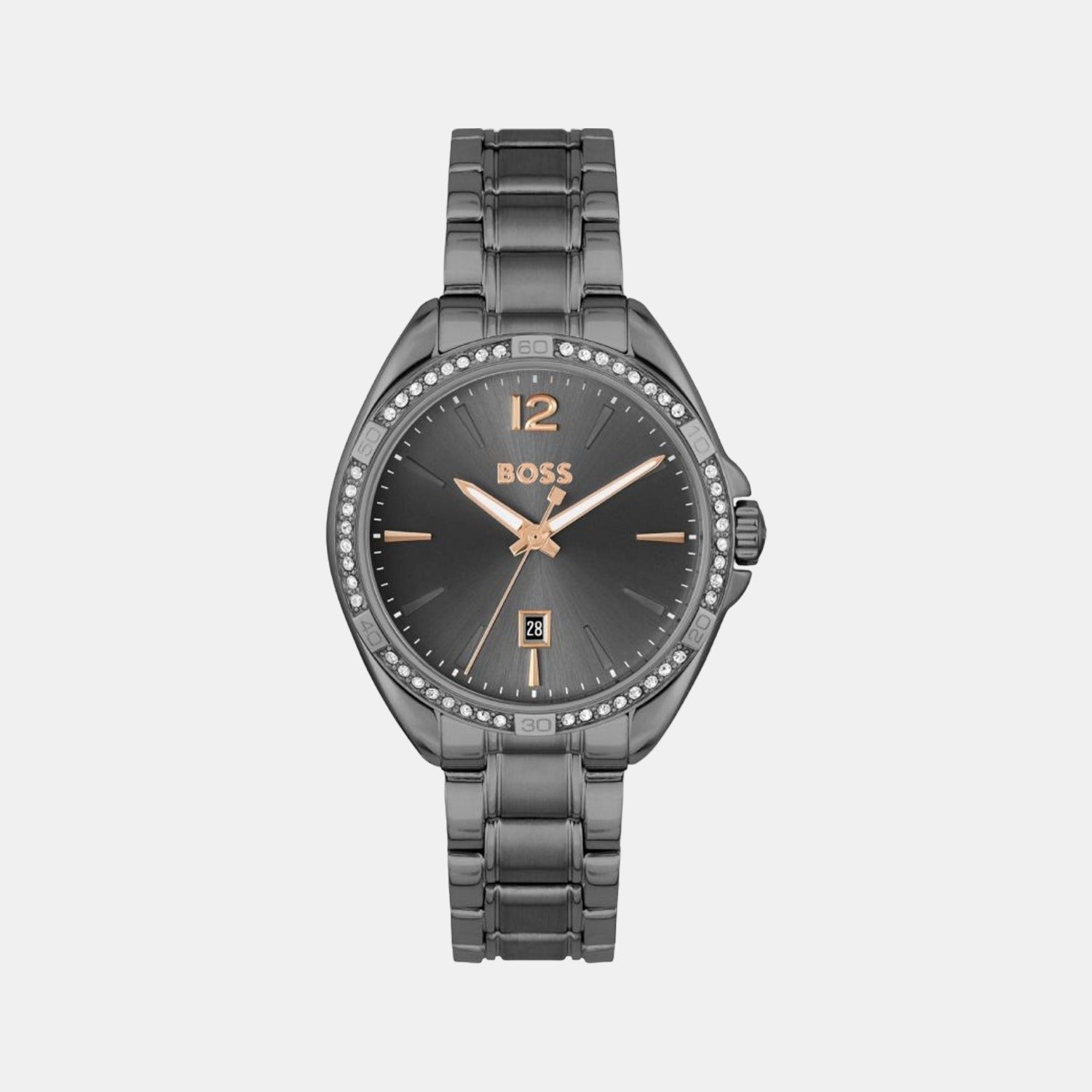 Boss Round Grey Analog watch