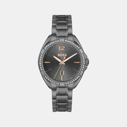 Female Grey Analog Stainless Steel Watch 1502620
