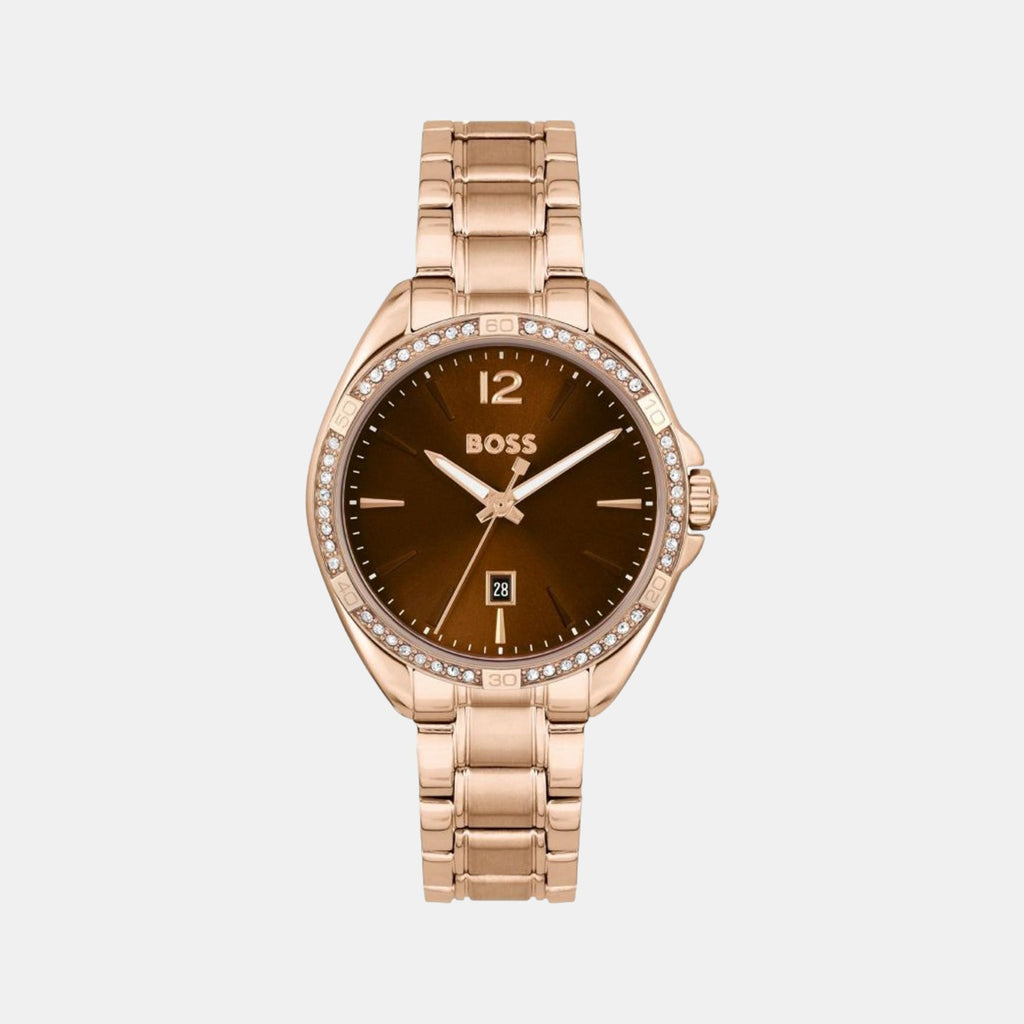 Boss Round Brown Analog watch