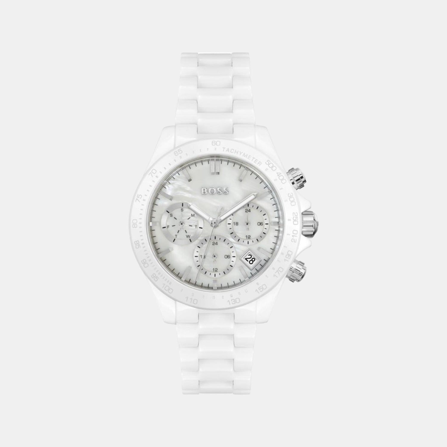 Boss Round White Analog watch