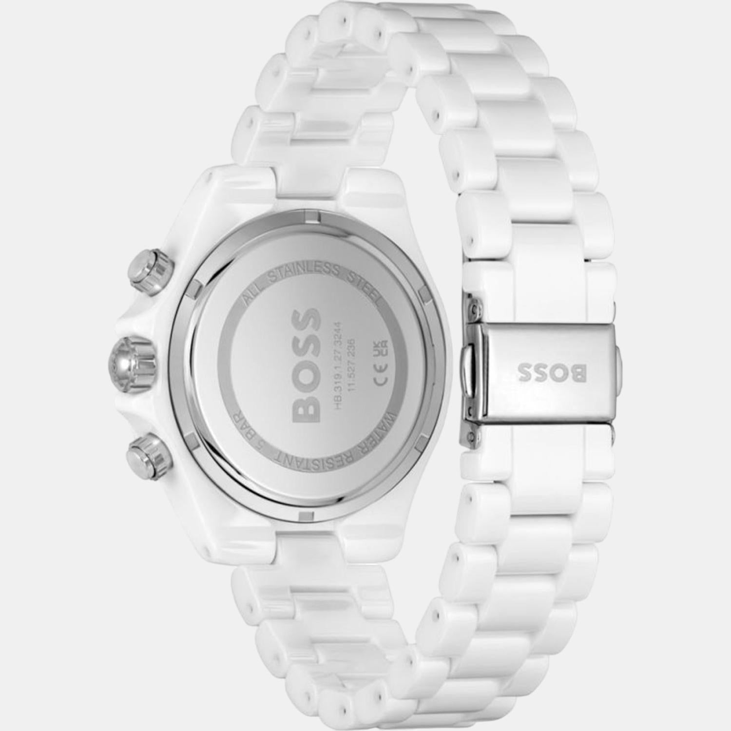 Boss Women Round White watch