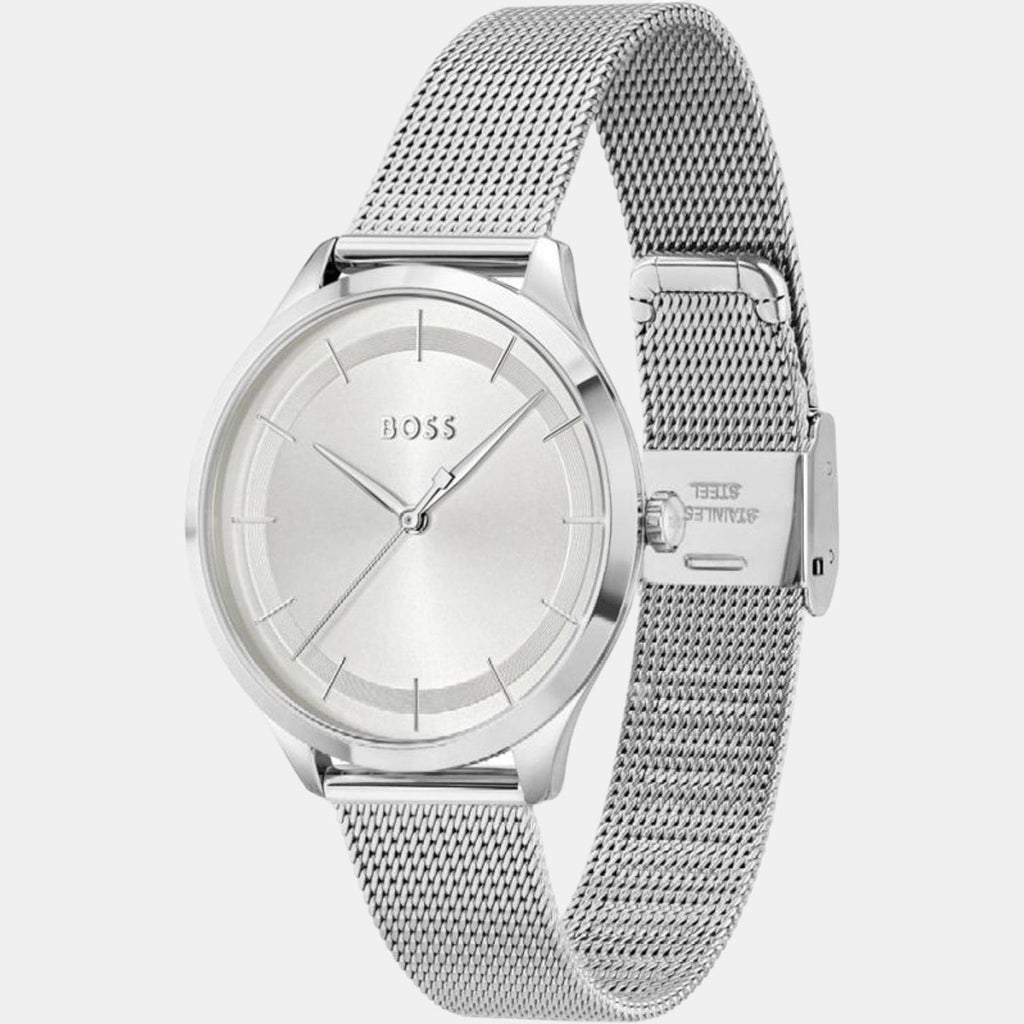Boss Women Round Silver watch