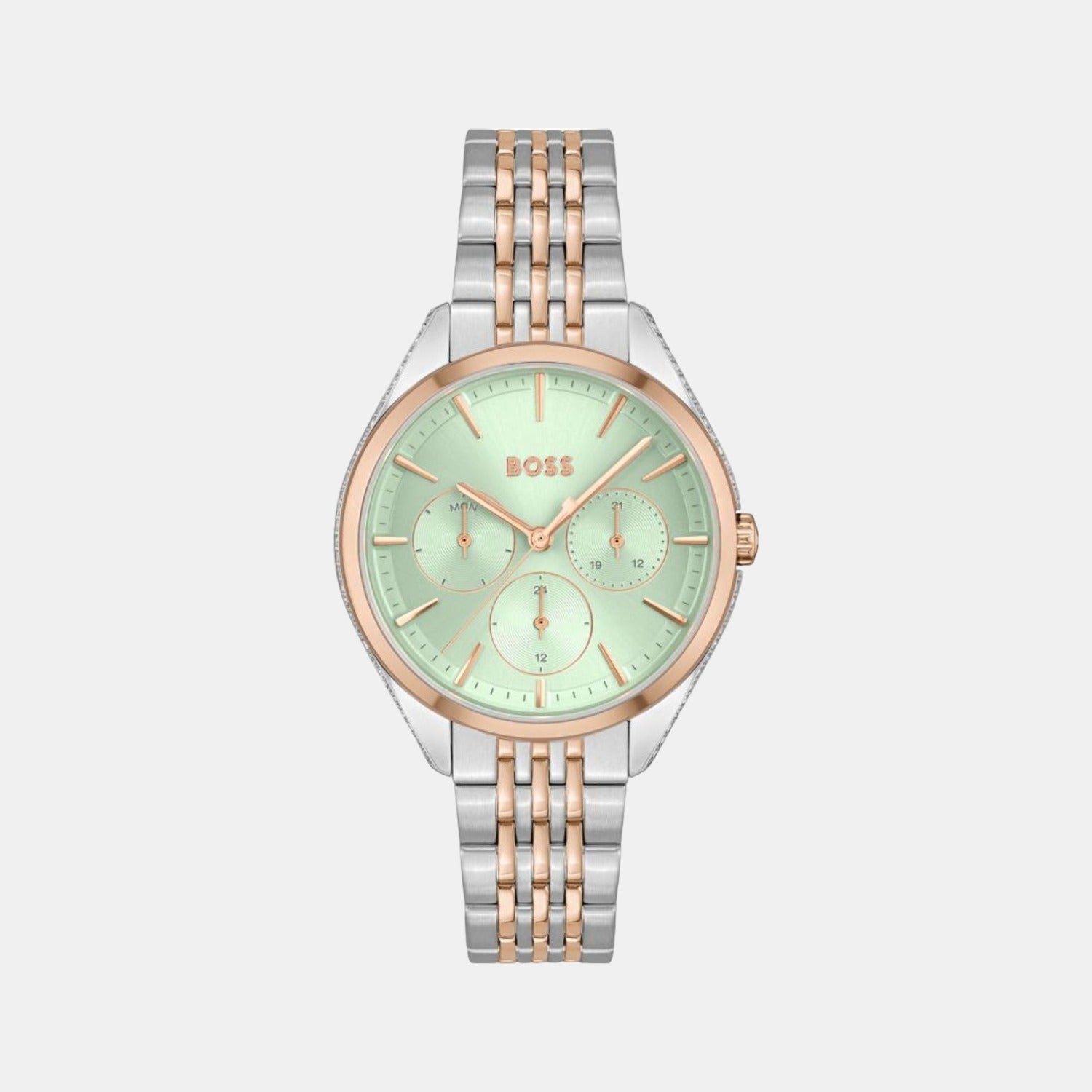 Boss Round Green Chronograph watch