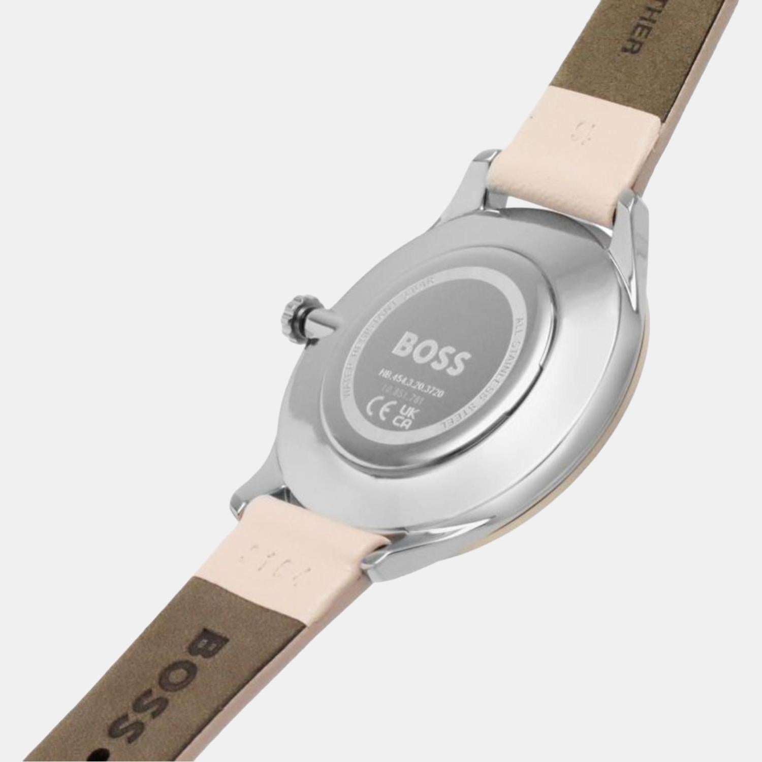 Boss Leather Silver watch