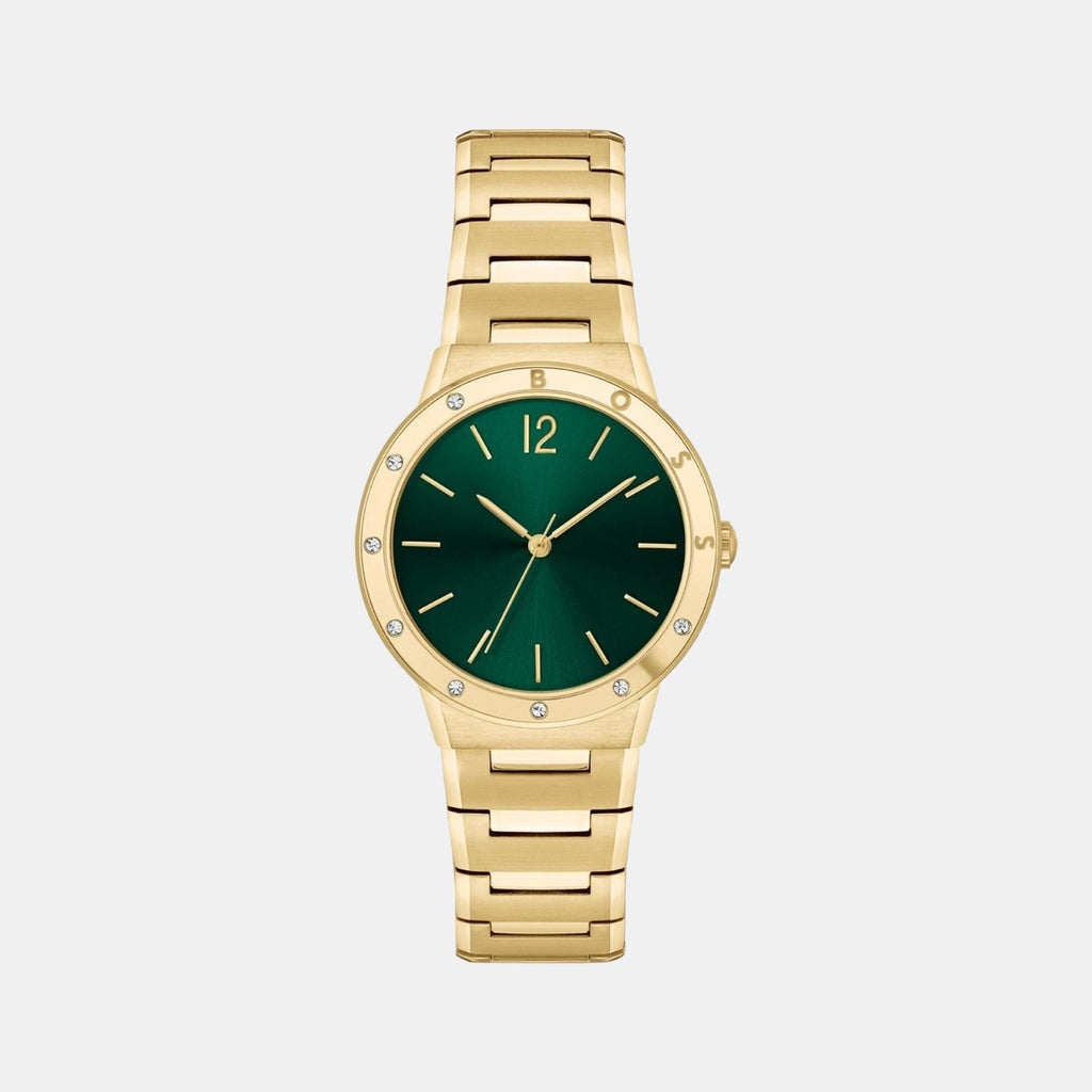 Boss Round Green Analog watch
