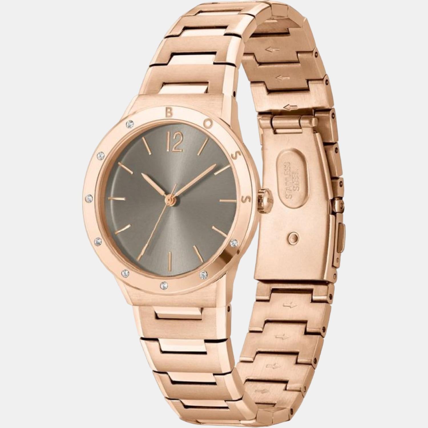 Boss Women Round Brown watch
