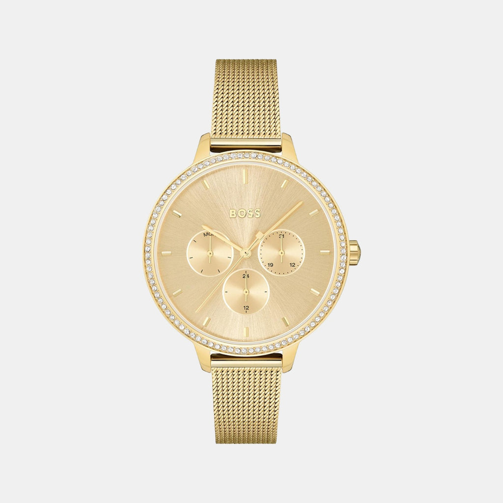 Boss Round Gold Chronograph watch
