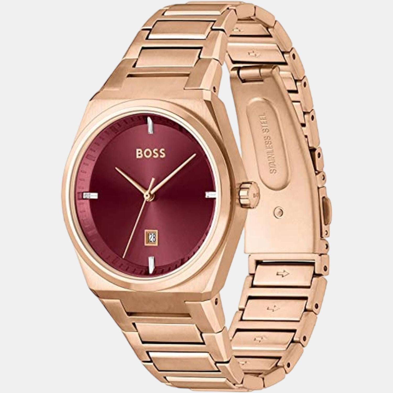 Hugo boss ladies rose gold clearance watch