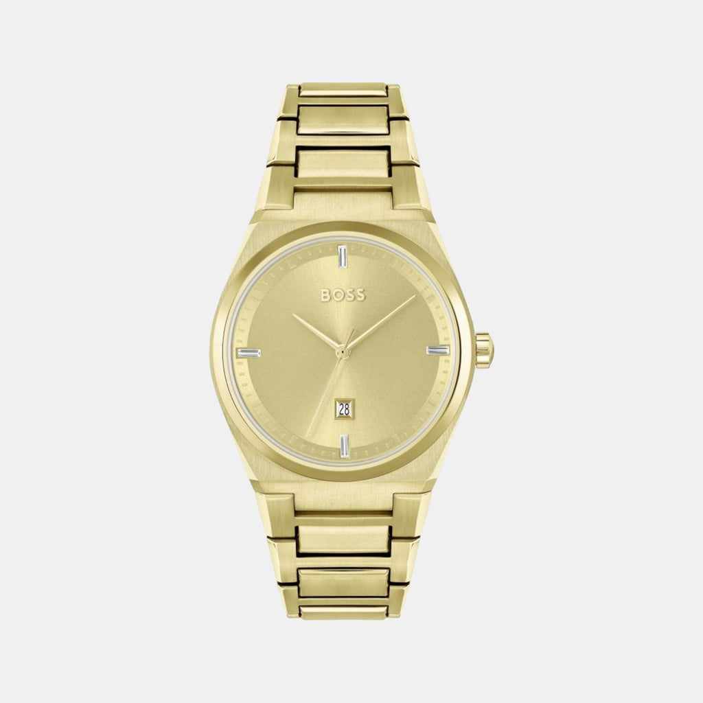 Boss Round Gold Analog watch