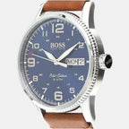 Boss Men Round Blue watch