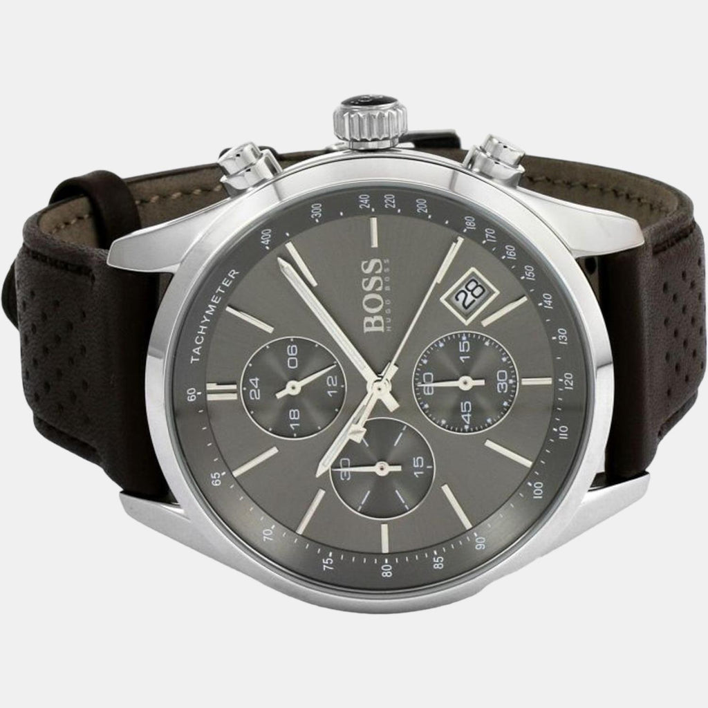 Boss Men Round Grey watch