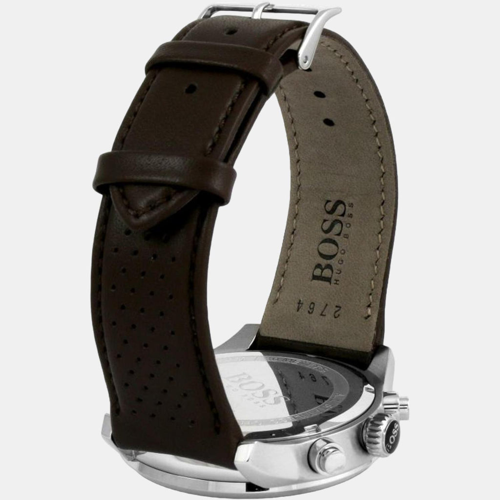 Boss Leather Grey watch