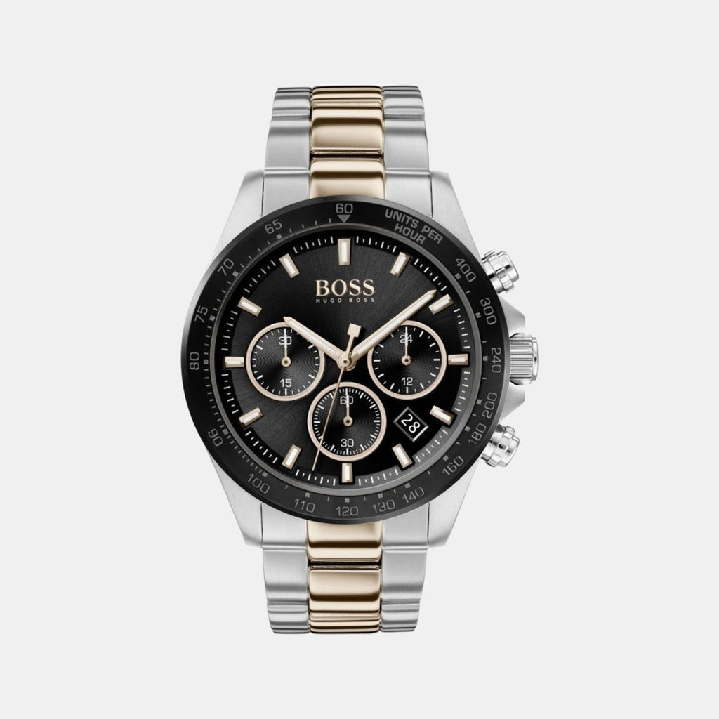 Boss Round Black Chronograph watch