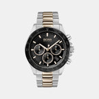 Boss Round Black Chronograph watch