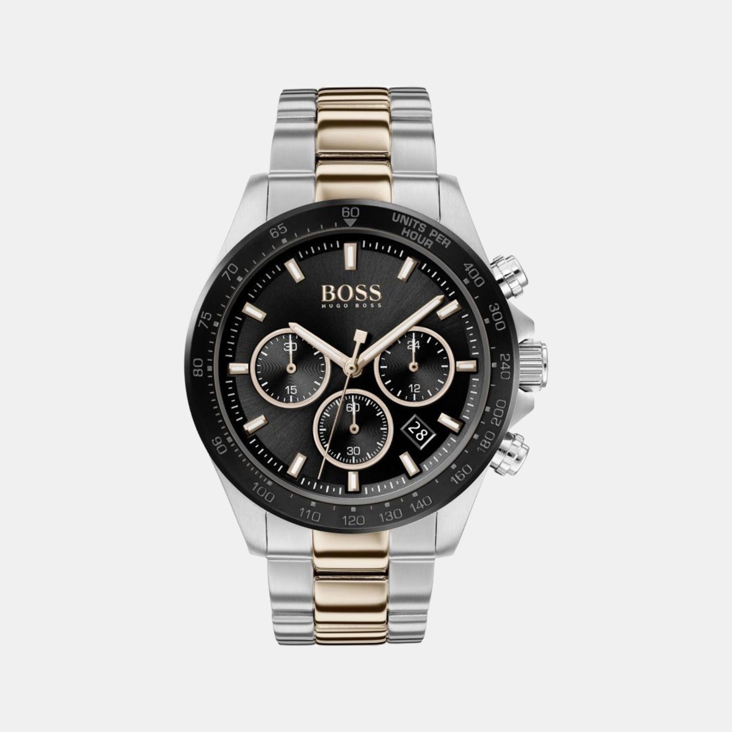 Boss Round Black Chronograph watch