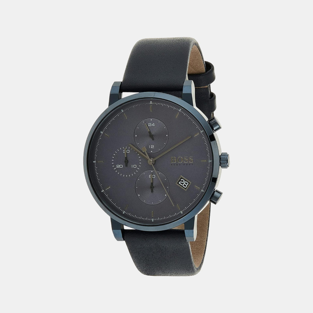Boss Round Black Chronograph watch