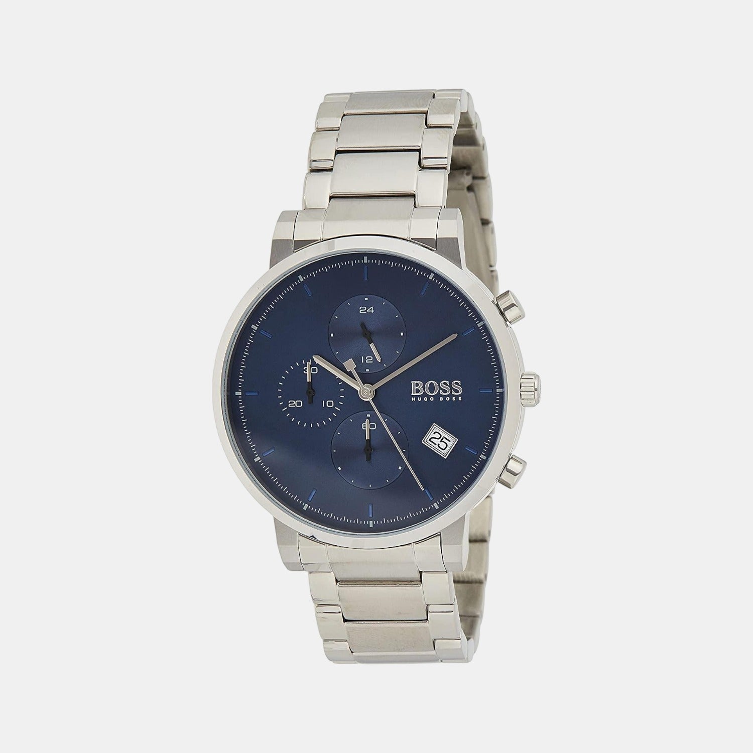 Integrity Boss Boss Integrity Men Quartz Blue Dial Analog Stainless Steel Watch ...