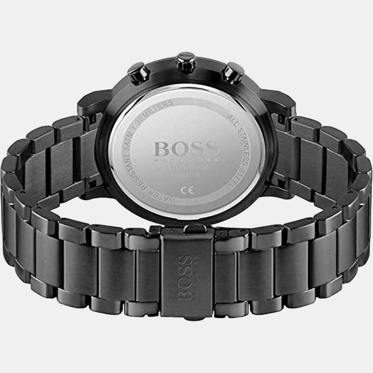 Boss Men Round Grey watch