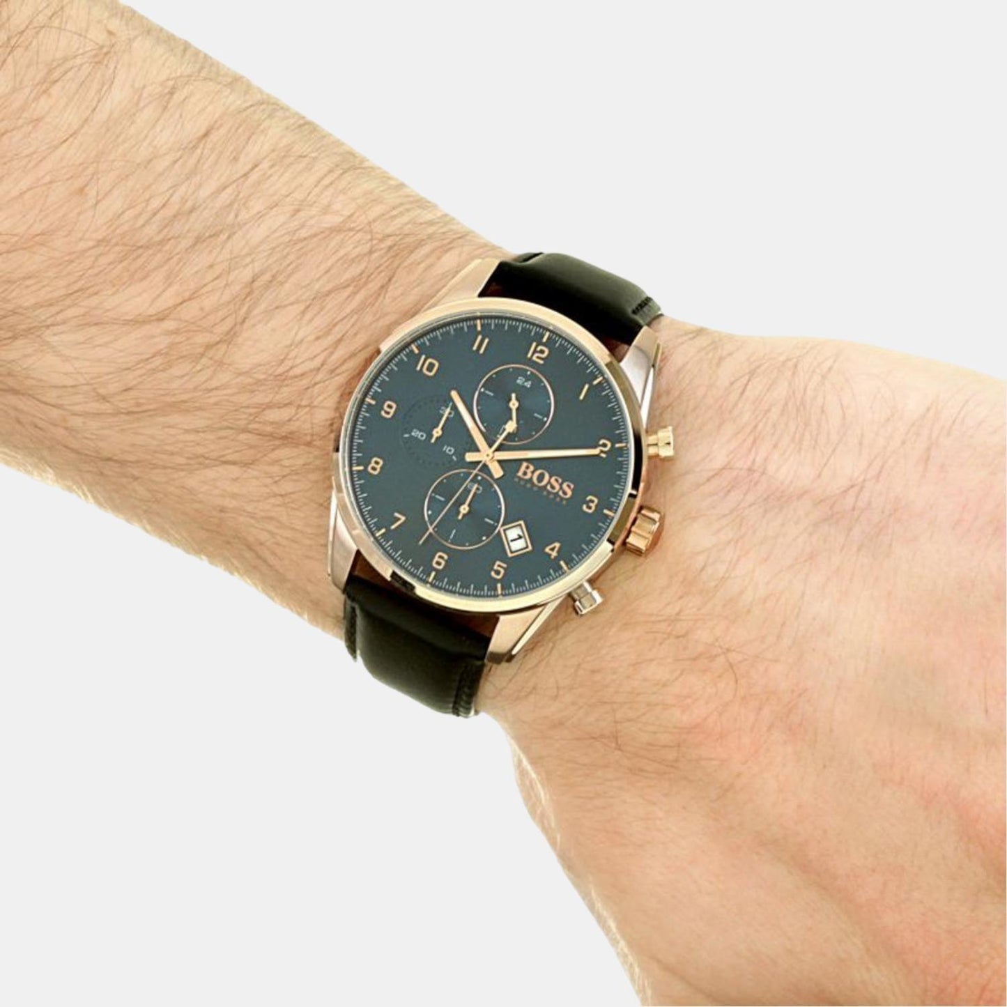 Boss Analog Leather Time | Just In Watch Boss Male Blue –