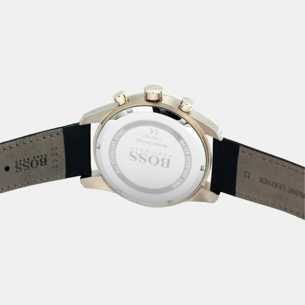 Boss Leather Blue watch