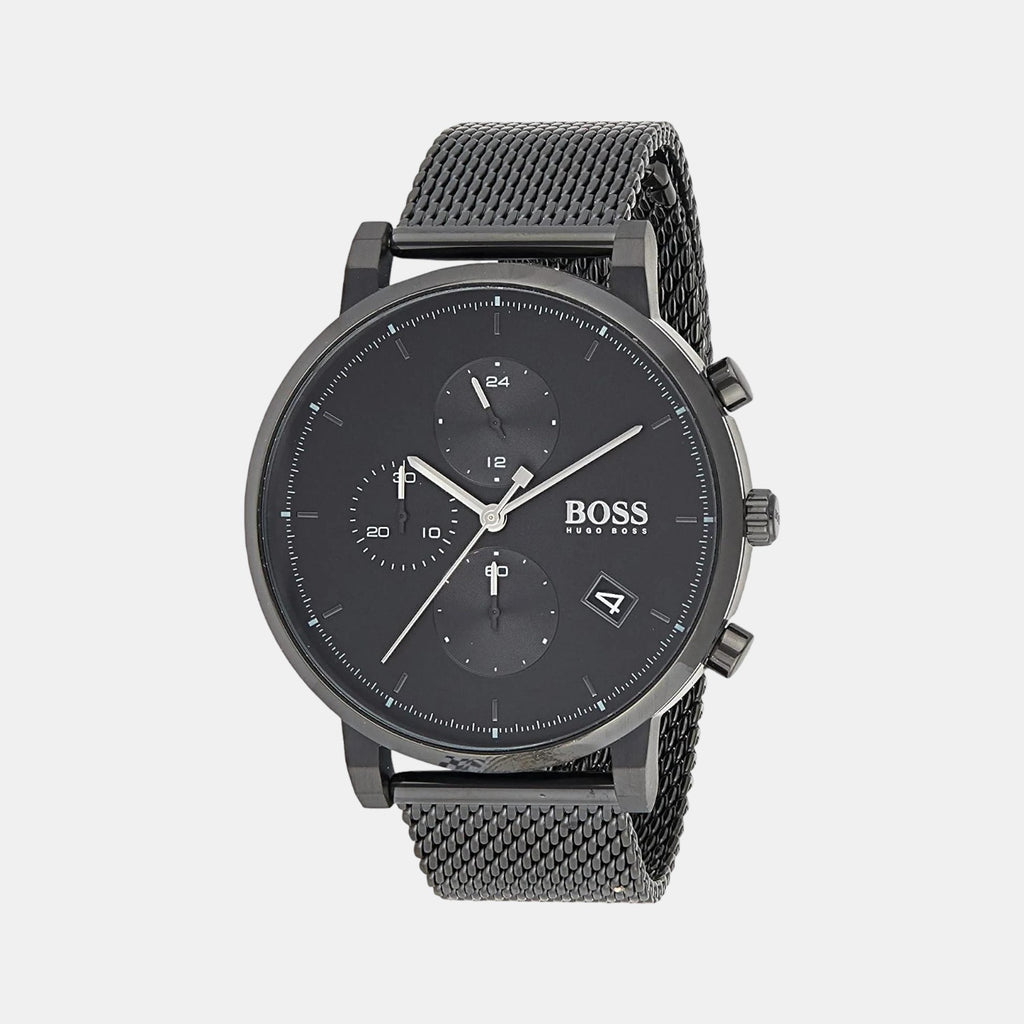 Boss Round Black Chronograph watch