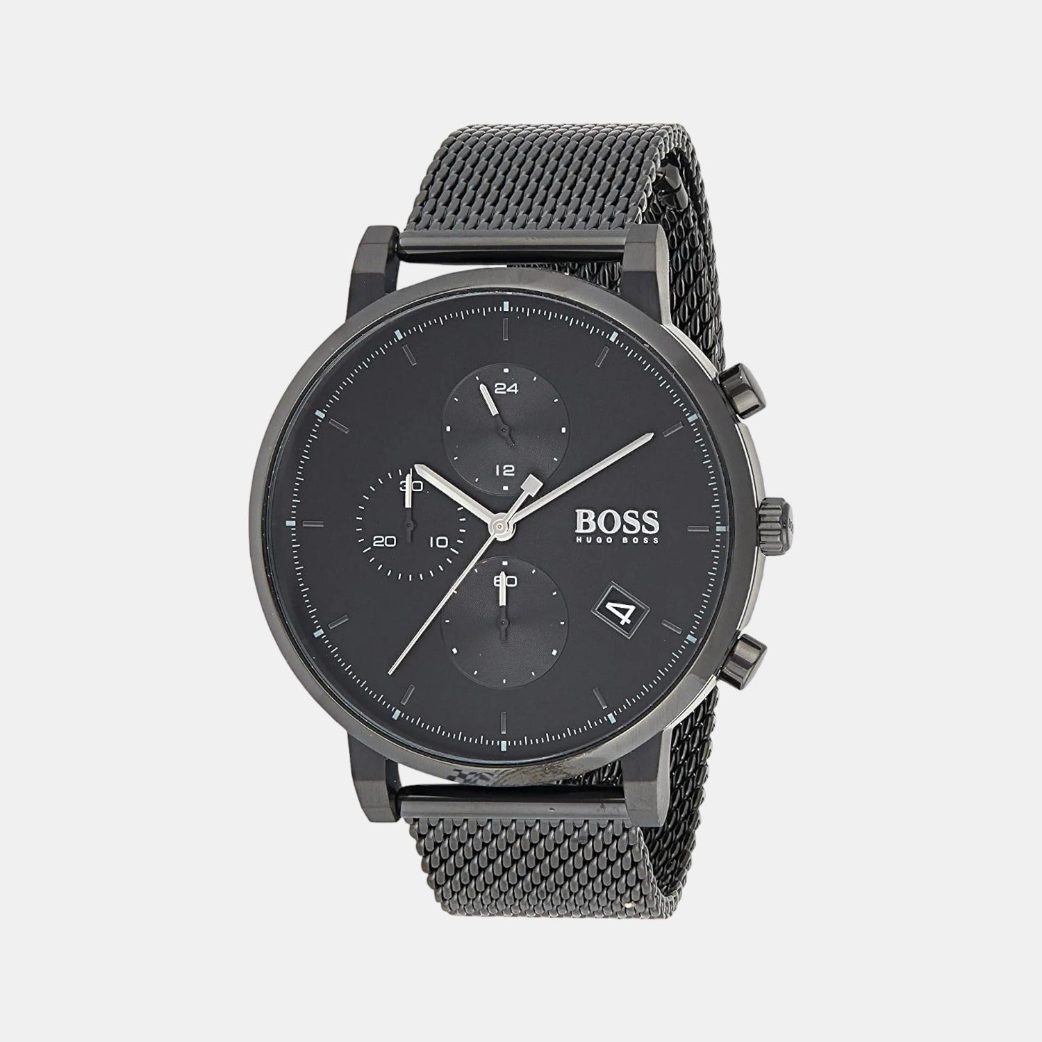 Boss Round Black Chronograph watch