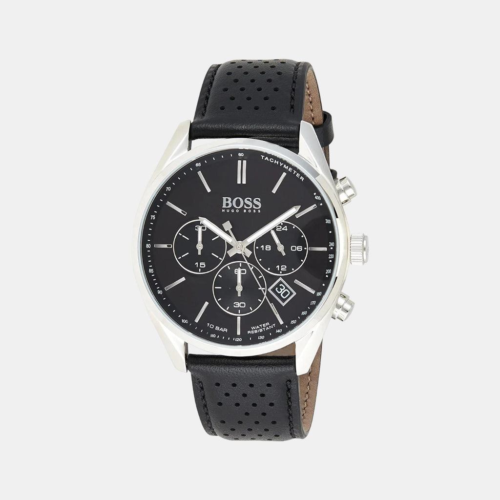 Boss Round Black Chronograph watch