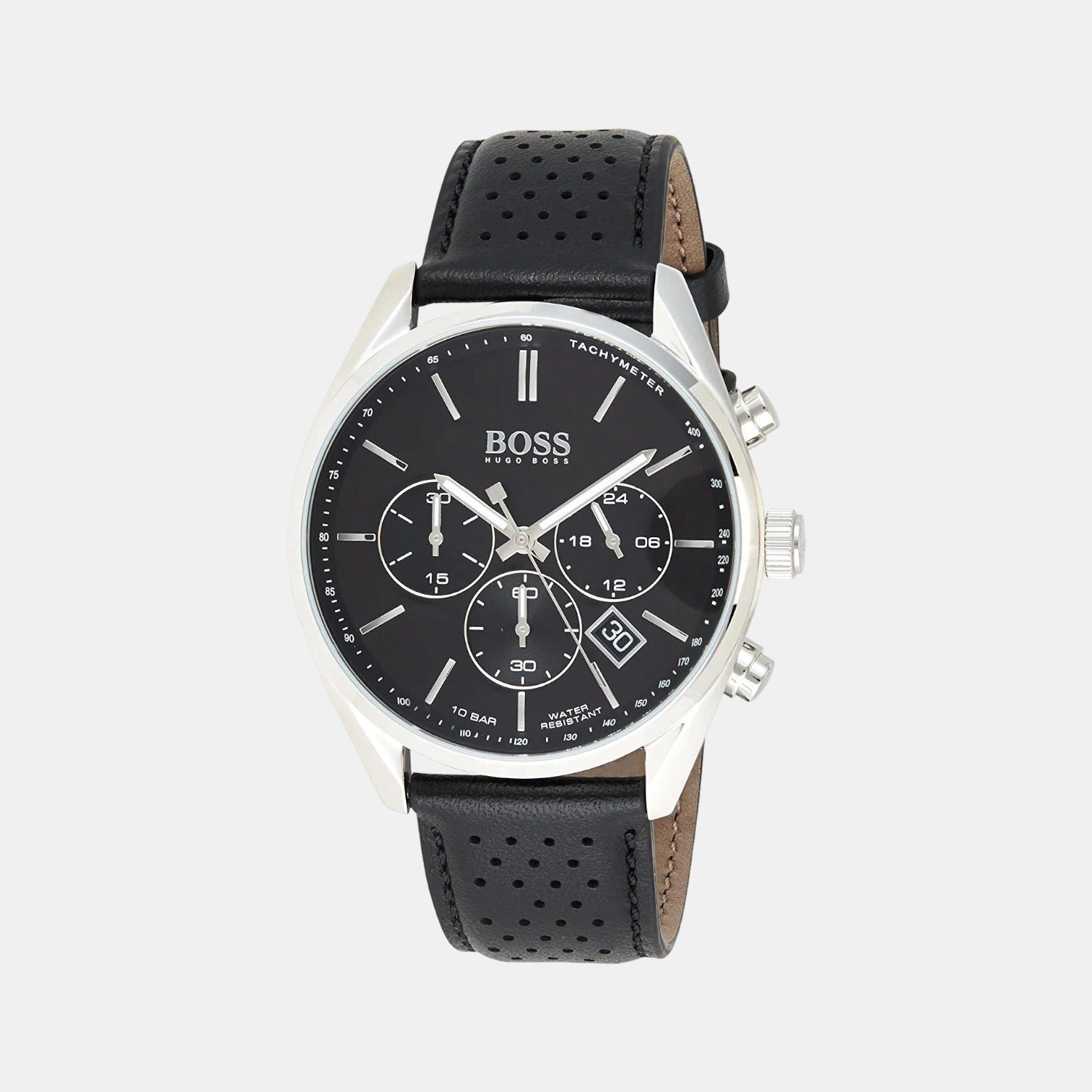 Boss Round Black Chronograph watch