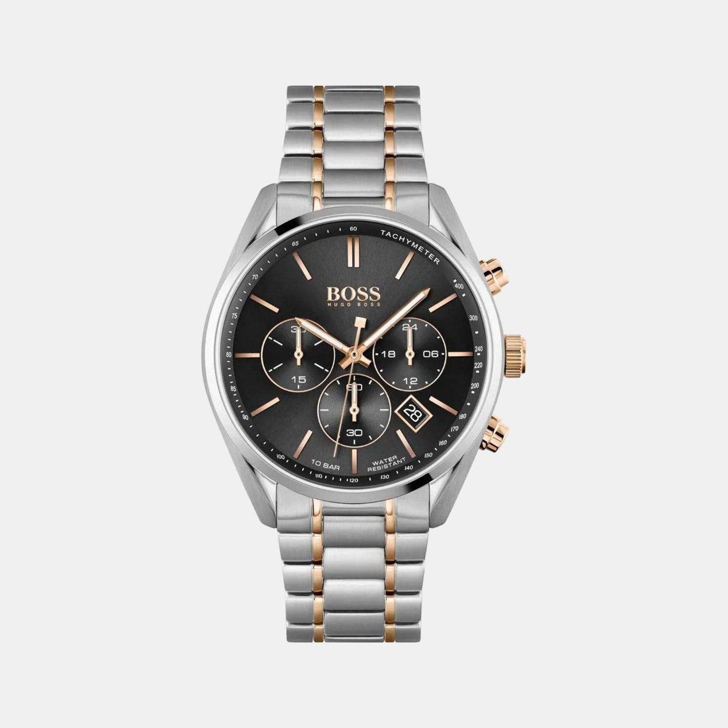 Boss Round Black Chronograph watch