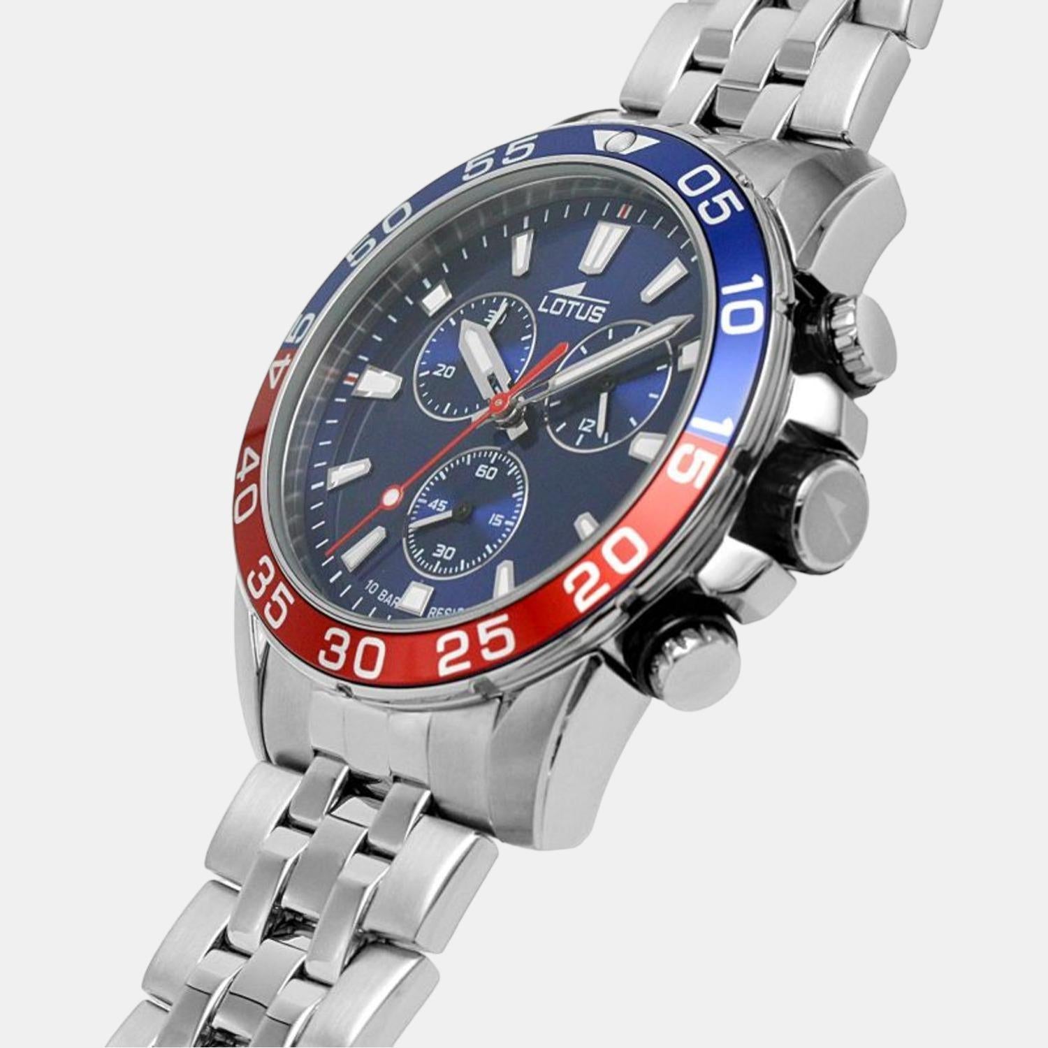 Boss Male Blue Analog Stainless Steel Watch Boss Just In Time