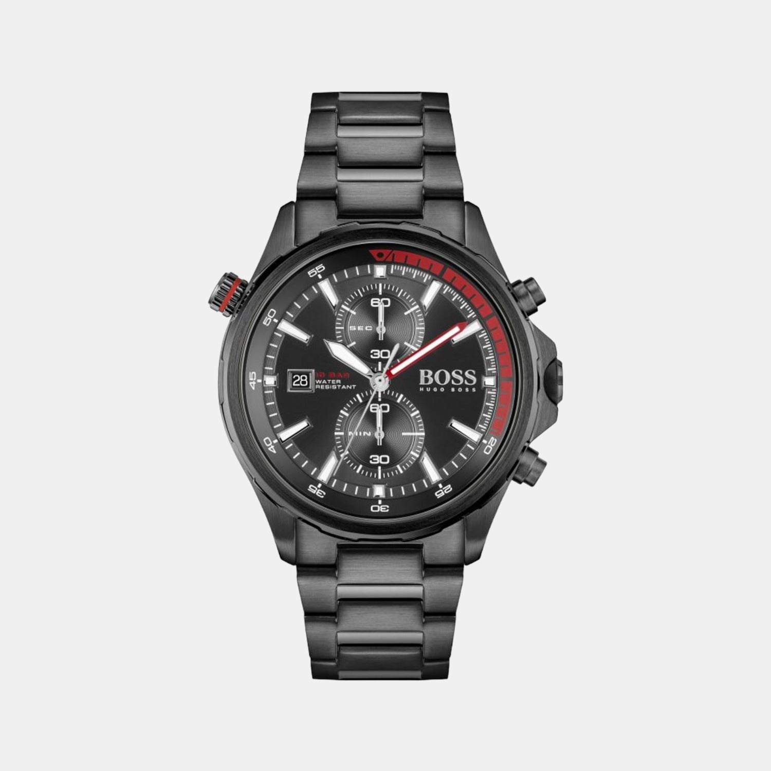 Boss Round Black Chronograph watch