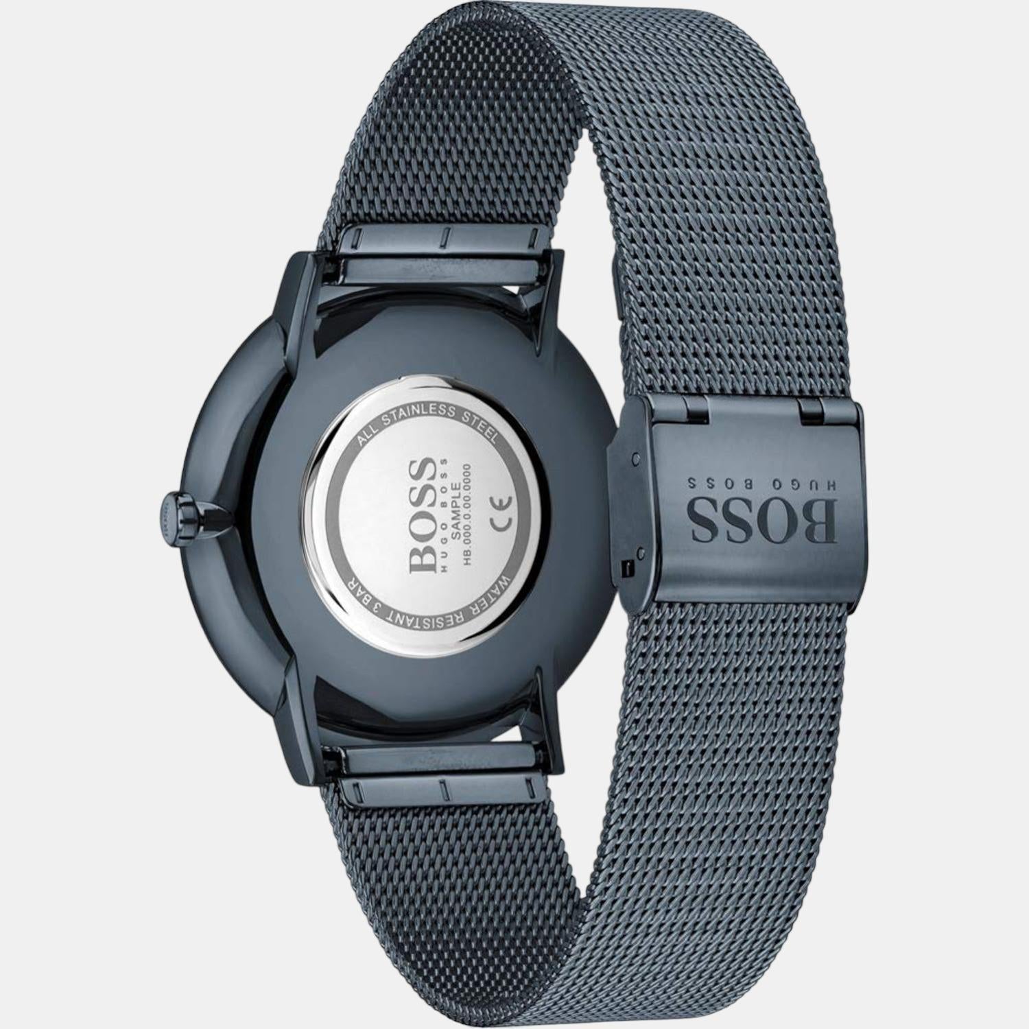 Boss Men Round Blue watch