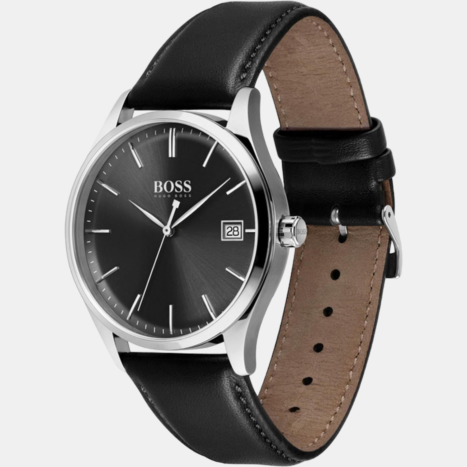 Boss Men Round Black watch