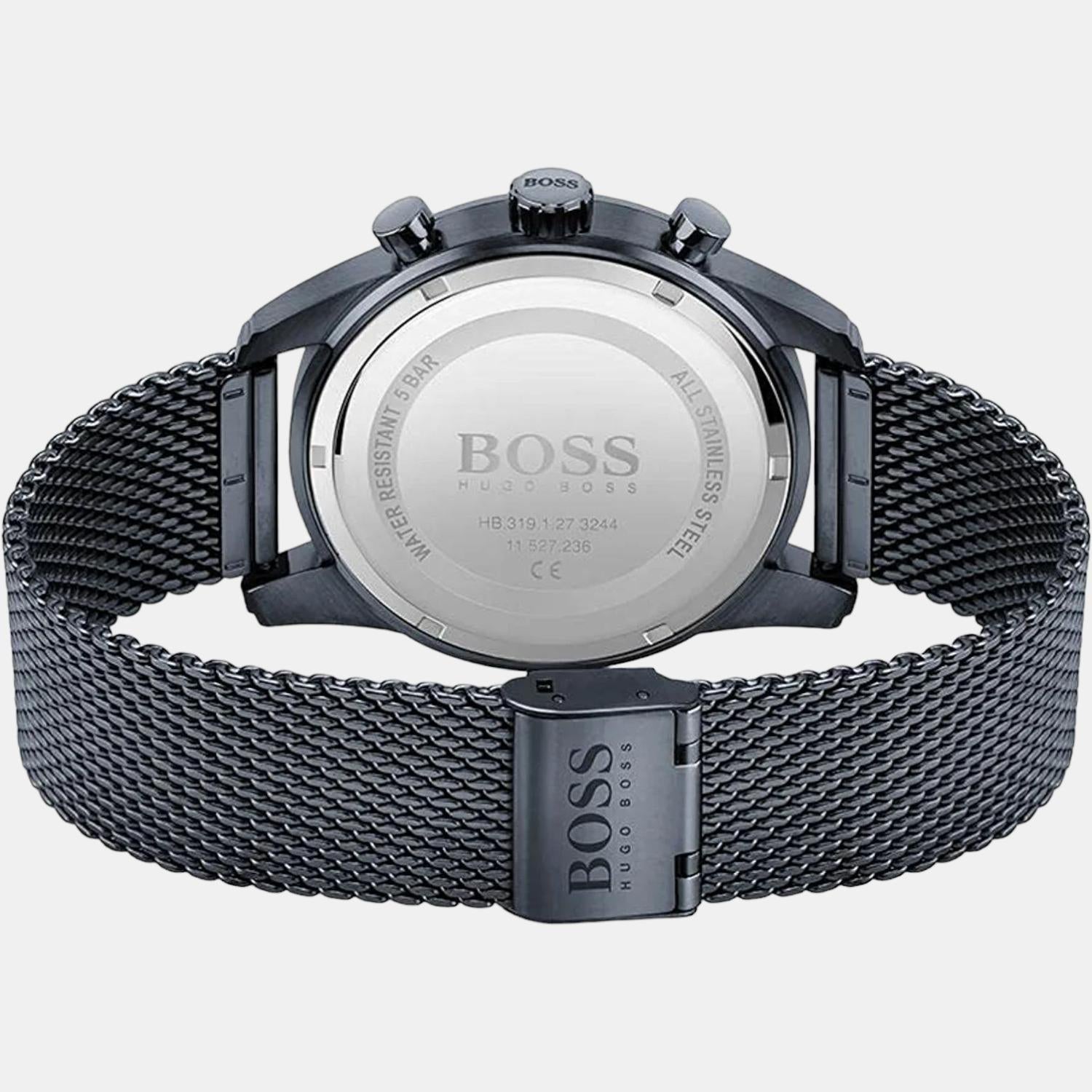 Boss Men Round Blue watch