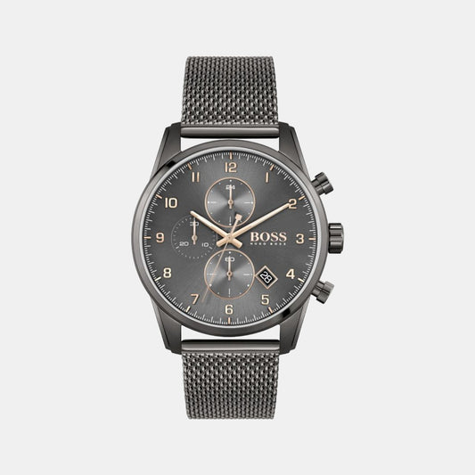 Male Grey Stainless Steel Chronograph Watch 1513837