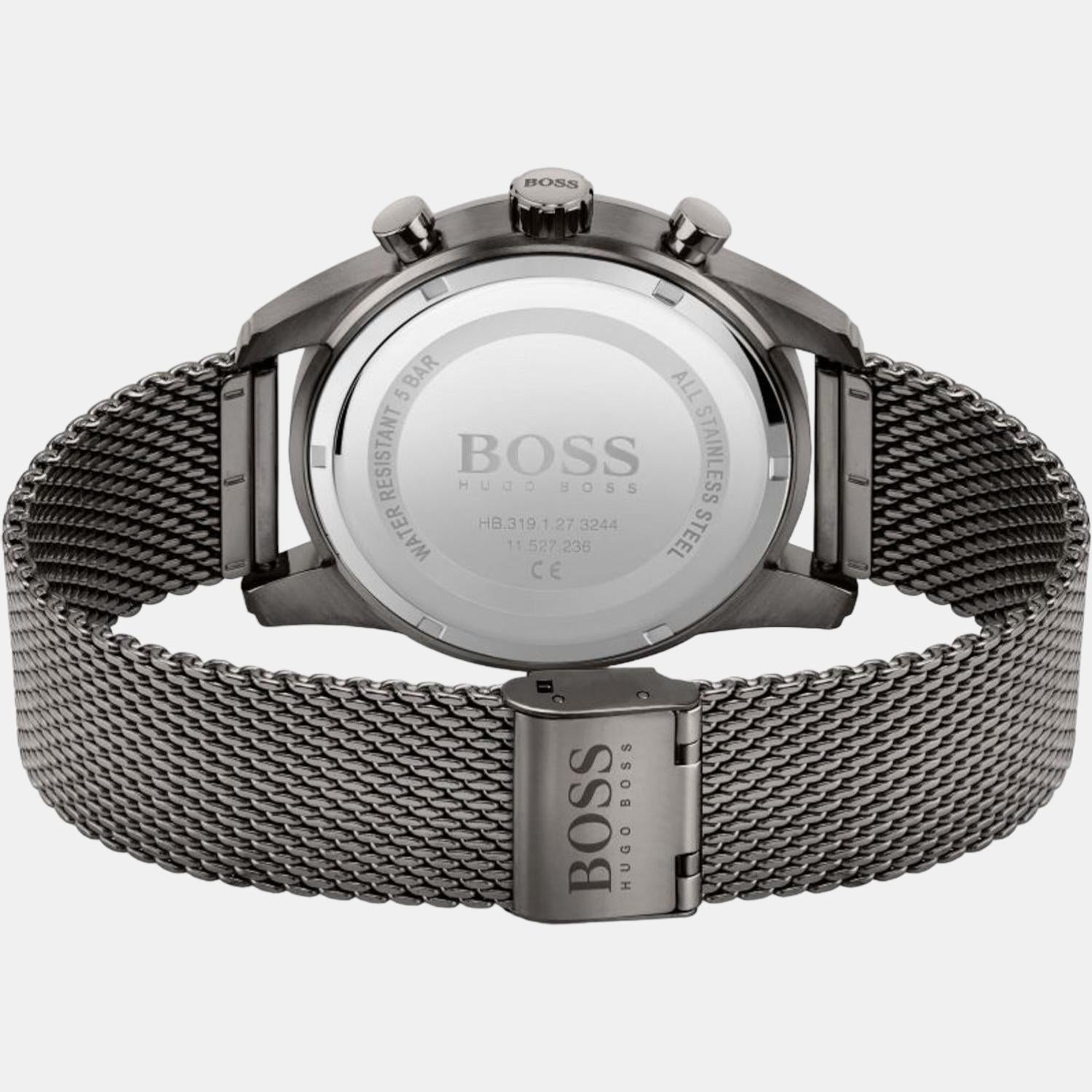 Boss Men Round Grey watch