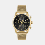 Boss Round Black Chronograph watch