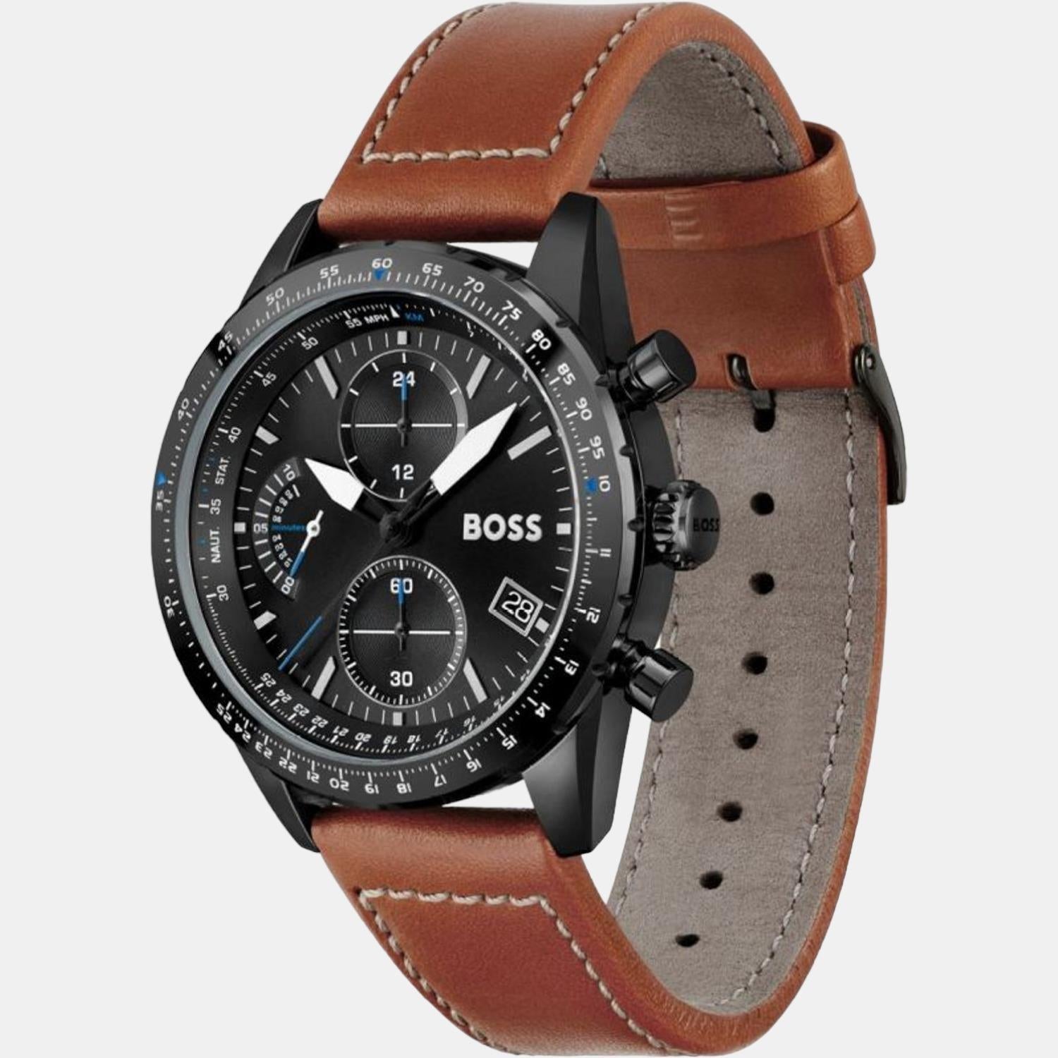 Boss Leather Black watch