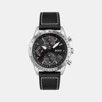Boss Round Black Chronograph watch