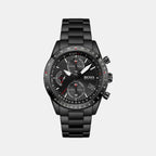 Boss Round Black Chronograph watch